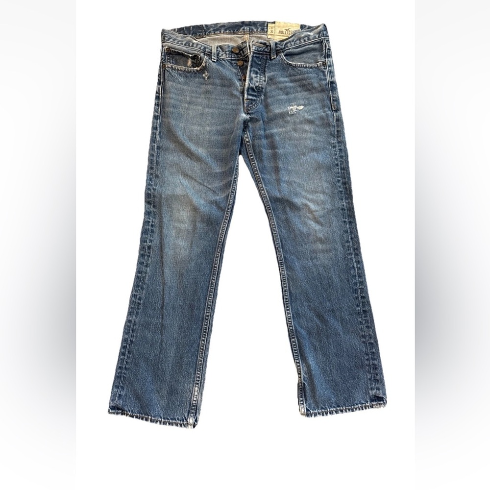 Y2K Fashion Trending 2000s Trending Hollister Distressed Button Fly Jeans  32x30